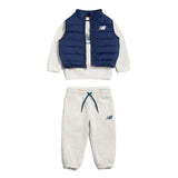 New Balance Infant & Toddler 3 Piece Crew Joggers Vest Set-1