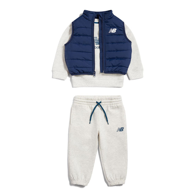 New Balance Infant & Toddler 3 Piece Crew Joggers Vest Set-1