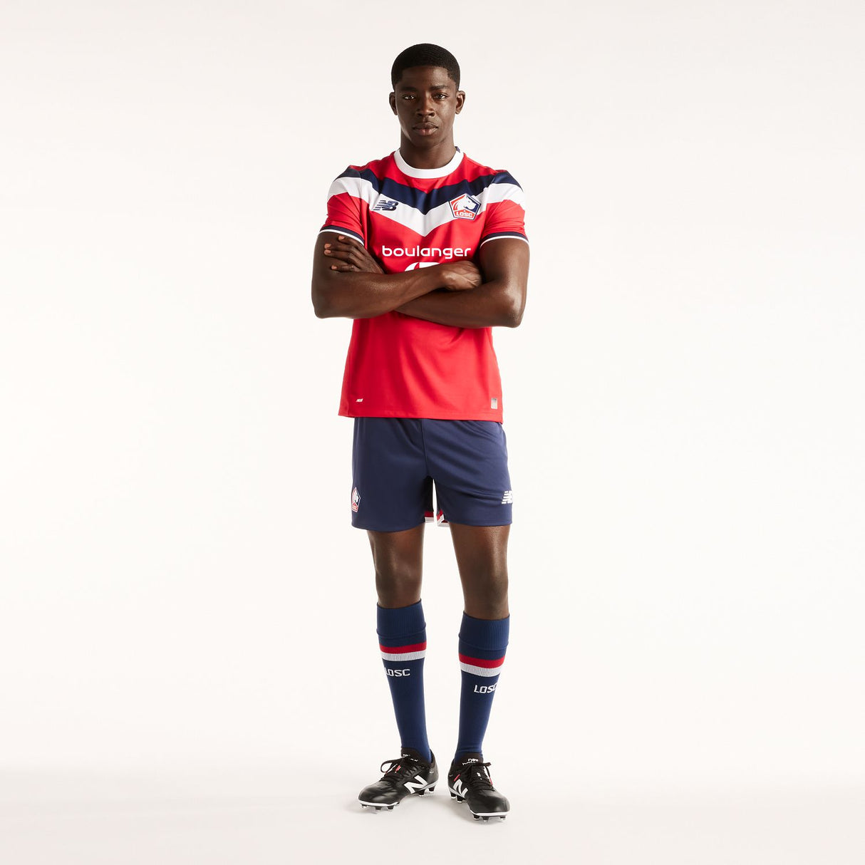 New Balance Adult LOSC Lille 26/27 Home Short Sleeve Soccer Jersey-6