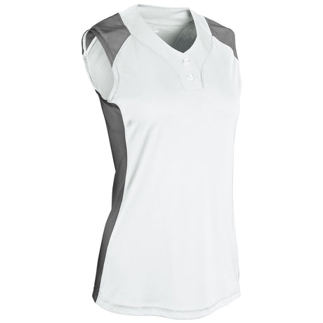 Champro Girls' Infinite 2-Button Sleeveless Softball Jersey