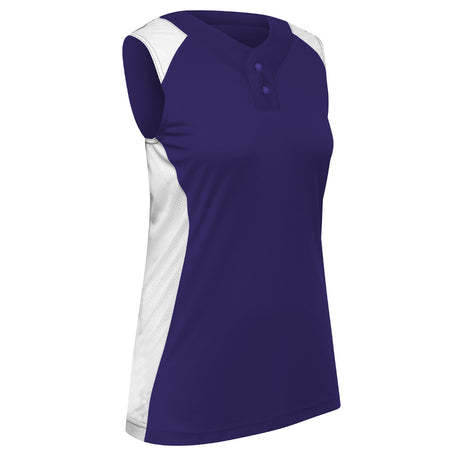 Champro Girls' Infinite 2-Button Sleeveless Softball Jersey