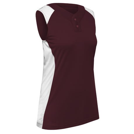 Champro Girls' Infinite 2-Button Sleeveless Softball Jersey