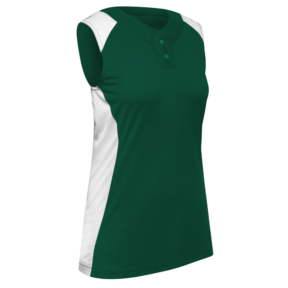 Champro Girls' Infinite 2-Button Sleeveless Softball Jersey