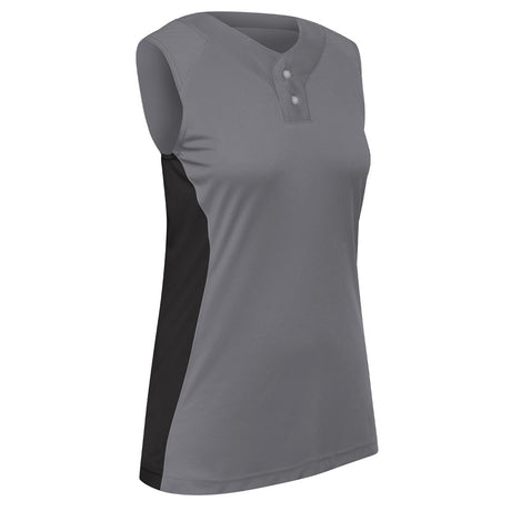 Champro Girls' Infinite 2-Button Sleeveless Softball Jersey