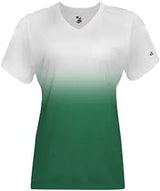 Badger 4207 Women's Ombre V-Neck Tee Badger