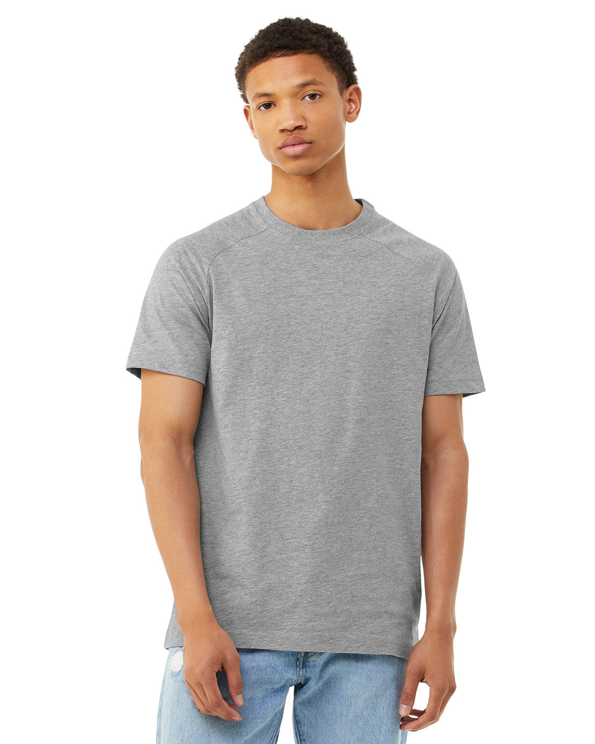 BELLA + CANVAS Men's Heather CVC Raglan Tee