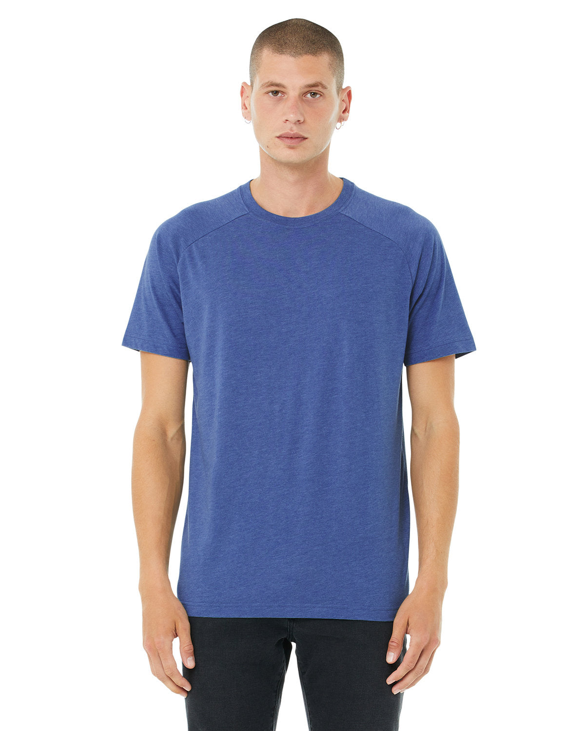 BELLA + CANVAS Men's Heather CVC Raglan Tee