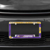 Rico Industries NBA  Los Angeles Lakers Multi Champ 12" x 6" Chrome License Plate Frame-1
