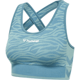 Hummel Women's Mt Saga Seamless Sports Bra Top 215715-1