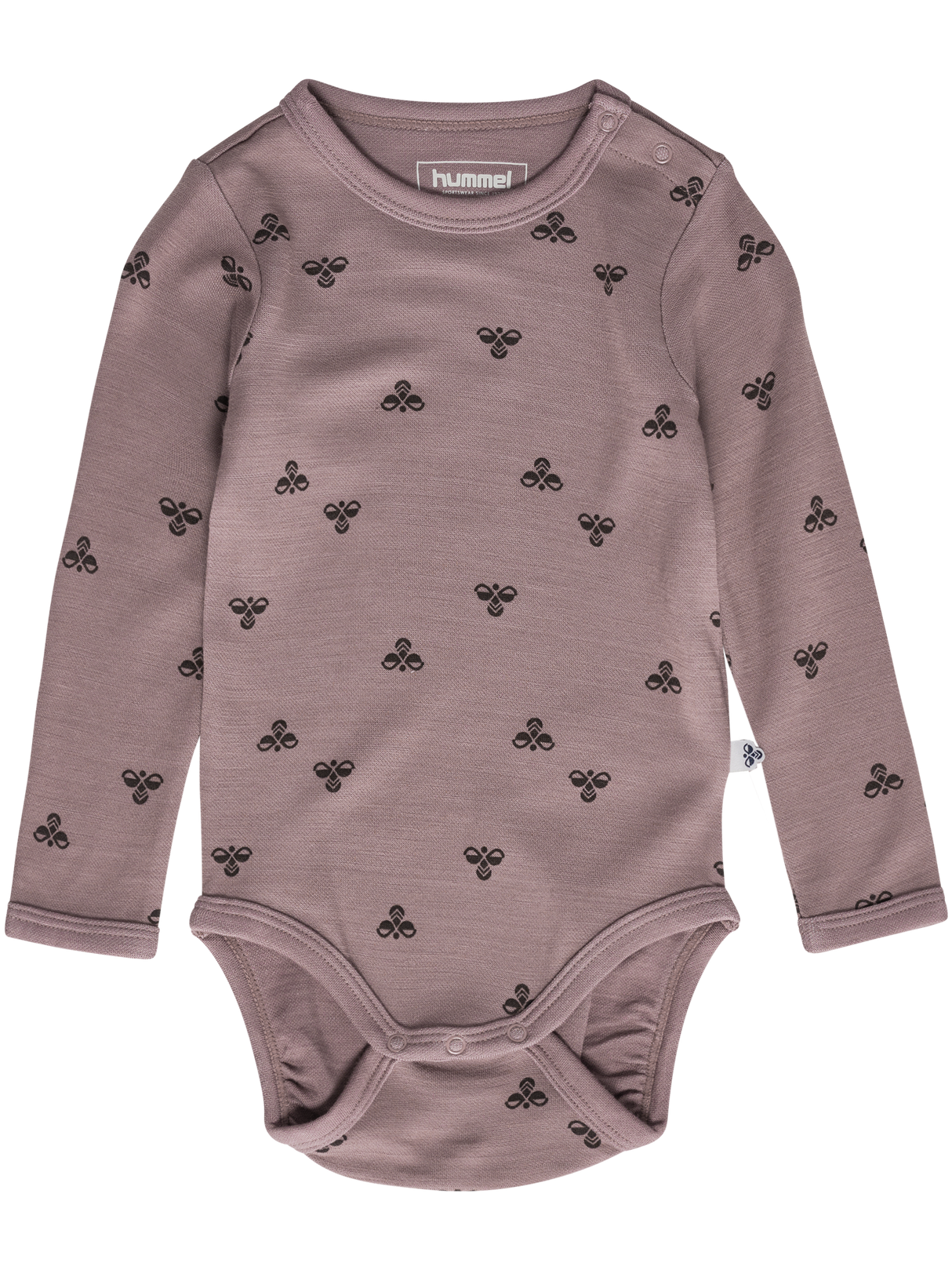 Hummel Infant and Toddler Mini Wool Long Sleeve Bodysuit 229428-1