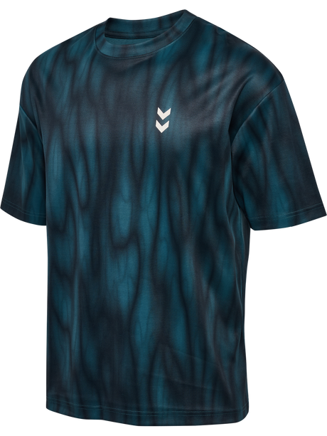 Hummel Men's Hiit All Over Print Loose Short Sleeve T-Shirt 230129-1