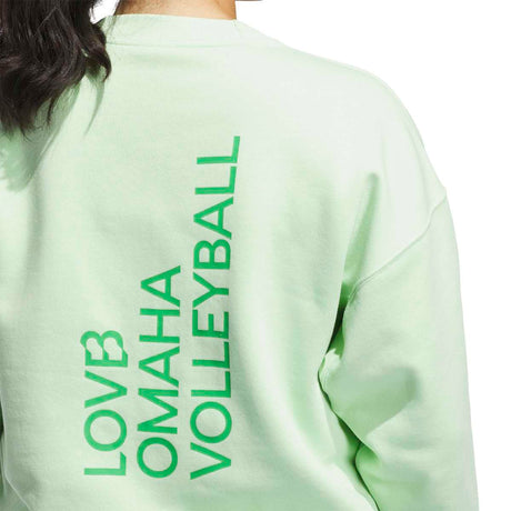 adidas Women's LOVB City Graphics Pullover Crew-7