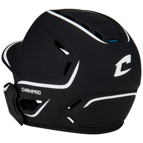 Champro HXE Matte Baseball Batting Helmet with Jaw Guard-2