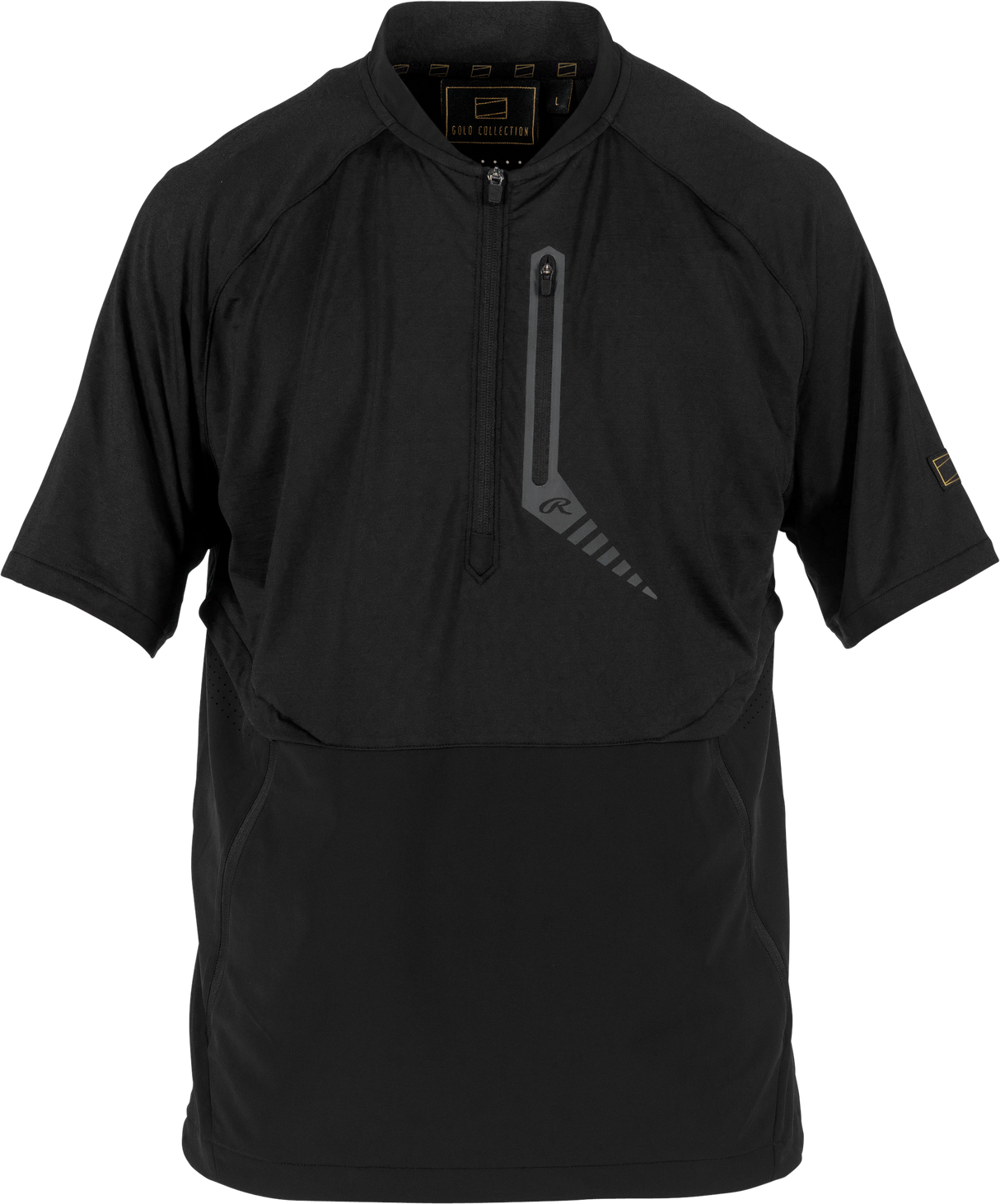 Rawlings Men's Gold Collection 1/4 Zip Short Sleeve Jacket-1