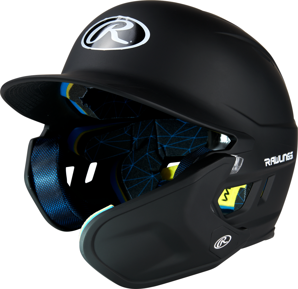 Rawlings Senior 2022 Mach 1-tone Matte Baseball Batting Helmet with Jaw Pad-1