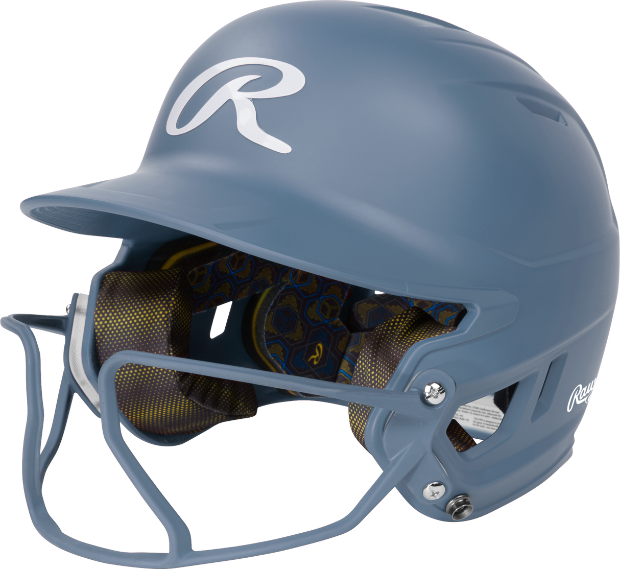 Rawlings Mach Hi-viz 1-tone Matte Fastpitch Softball Batting Helmet with Attached Face Guard-1
