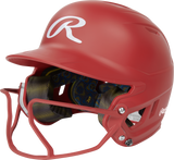 Rawlings Mach Hi-viz 1-tone Matte Fastpitch Softball Batting Helmet with Attached Face Guard-1
