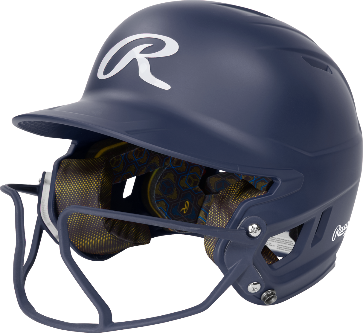 Rawlings Mach Hi-viz 1-tone Matte Fastpitch Softball Batting Helmet with Attached Face Guard-1