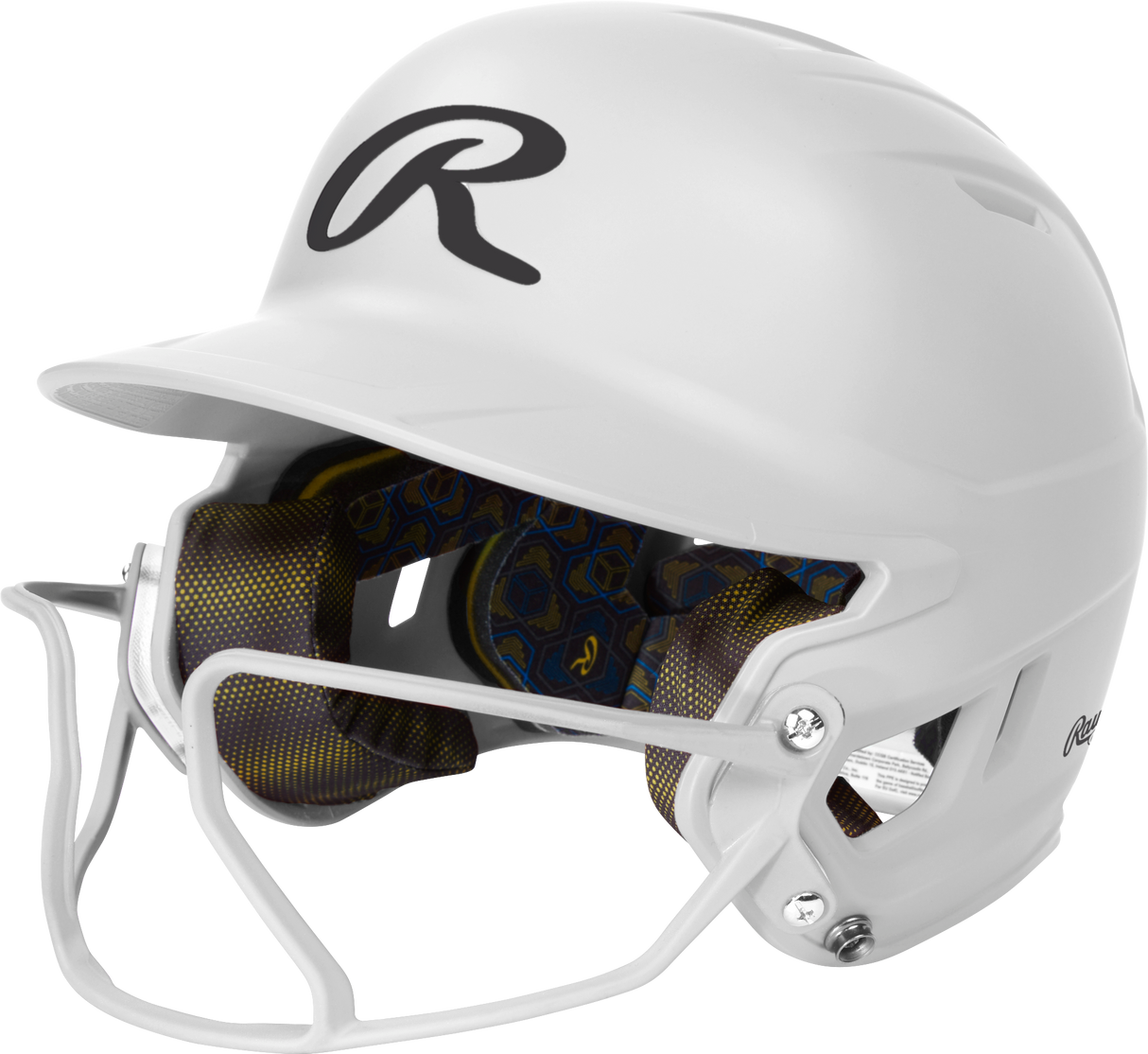 Rawlings Mach Hi-viz 1-tone Matte Fastpitch Softball Batting Helmet with Attached Face Guard-1