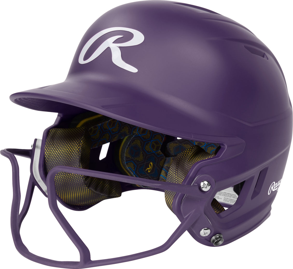 Rawlings Mach Hi-viz 1-tone Matte Fastpitch Softball Batting Helmet with Attached Face Guard-1