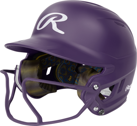 Rawlings Mach Hi-viz 1-tone Matte Fastpitch Softball Batting Helmet with Attached Face Guard-1