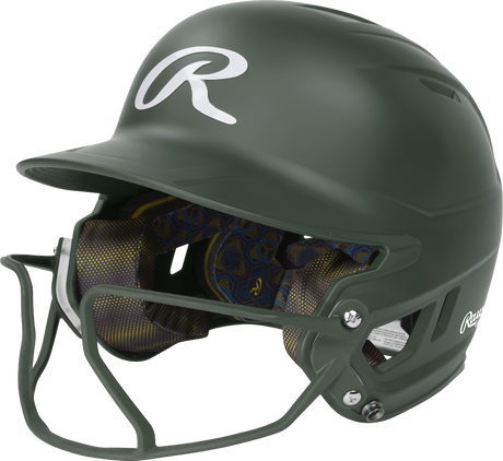 Rawlings Mach Hi-viz 1-tone Matte Fastpitch Softball Batting Helmet with Attached Face Guard-1