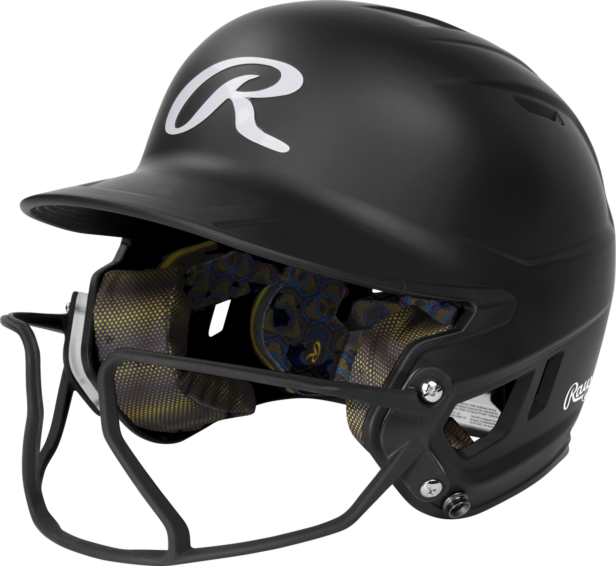 Rawlings Mach Hi-viz 1-tone Matte Fastpitch Softball Batting Helmet with Attached Face Guard-1