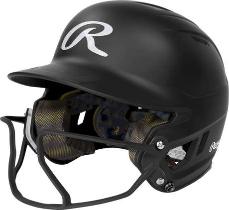 Rawlings Mach Hi-viz 1-tone Matte Fastpitch Softball Batting Helmet with Attached Face Guard-1