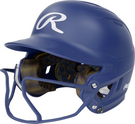Rawlings Mach Hi-viz 1-tone Matte Fastpitch Softball Batting Helmet with Attached Face Guard-1
