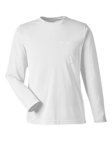 Harriton Men's Charge Snag and Soil Protect Long Sleeve T-Shirt-1