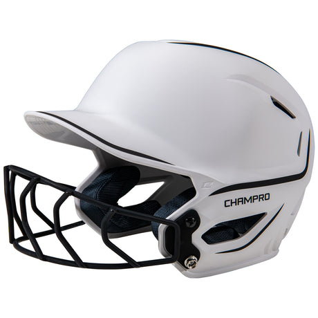 Champro HXE Two-Tone Matte Softball Helmet with Facemask-1