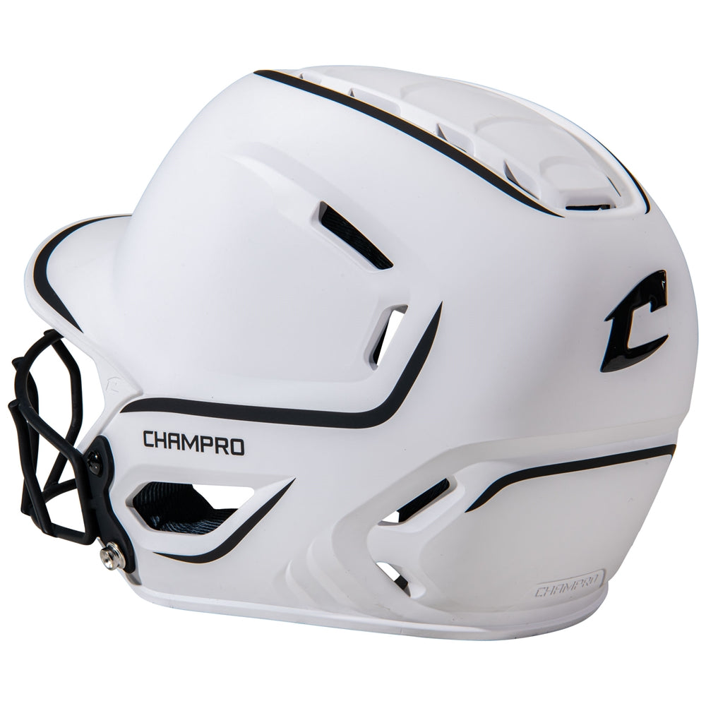 Champro HXE Two-Tone Matte Softball Helmet with Facemask-2