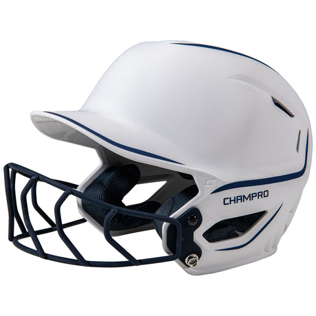 Champro HXE Two-Tone Matte Softball Helmet with Facemask-1