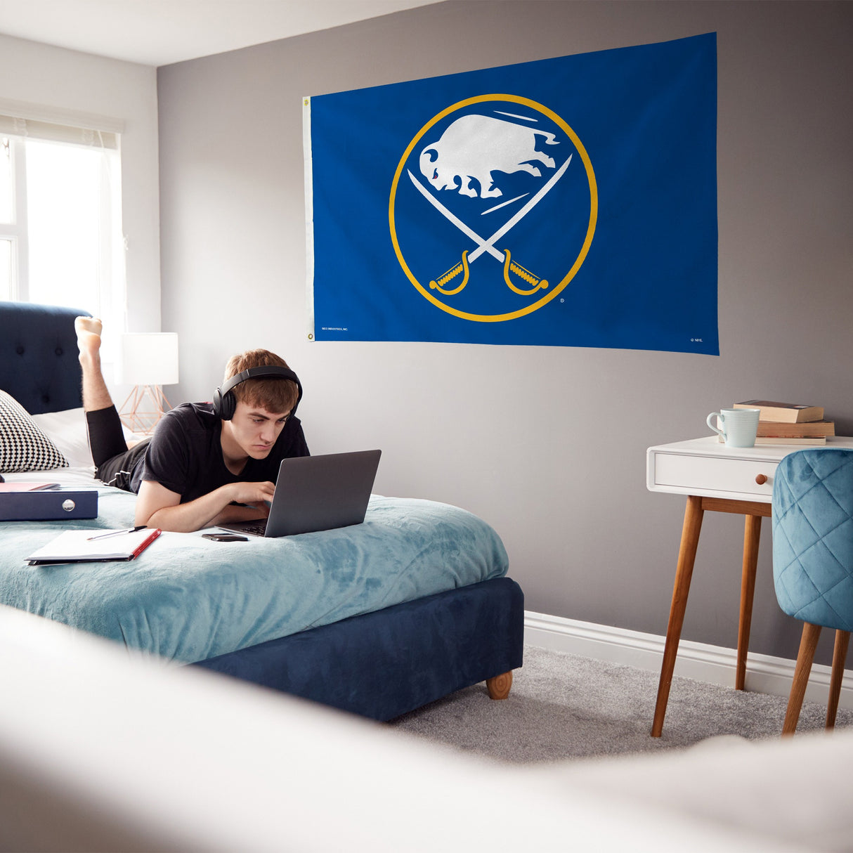 Rico Industries NHL  Buffalo Sabres Standard 3' x 5' Banner Flag-3