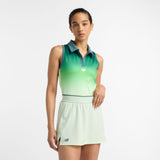 New Balance Women's Printed Collared Tournament Tank-1