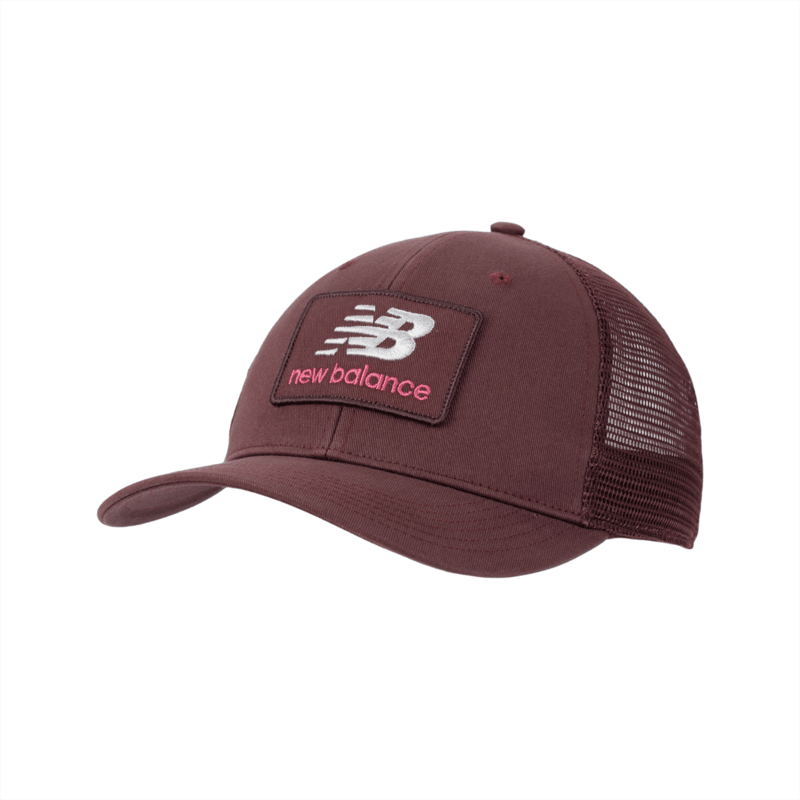 New Balance Stacked Patch Logo Trucker Hat-1