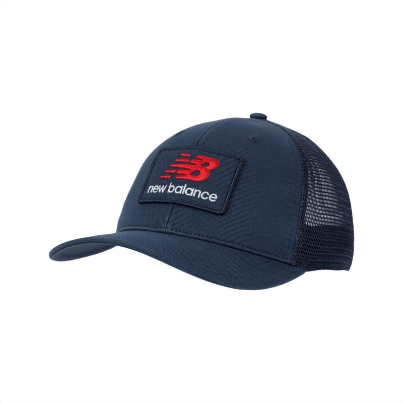 New Balance Stacked Patch Logo Trucker Hat-1