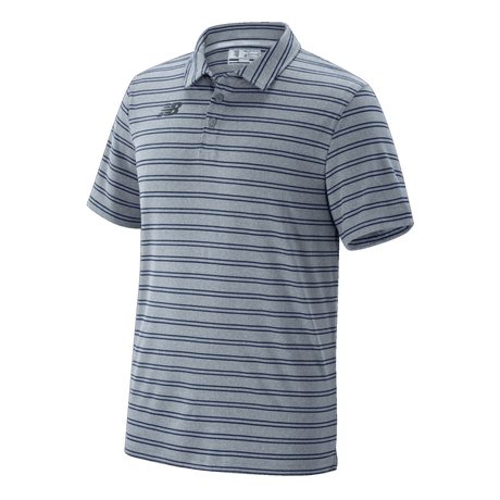 New Balance Men's Team Striped Polo Shirt-1