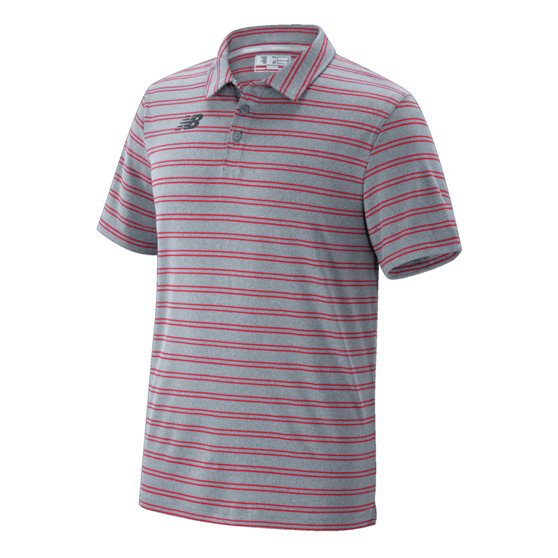 New Balance Men's Team Striped Polo Shirt-1