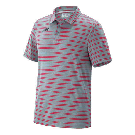 New Balance Men's Team Striped Polo Shirt-1