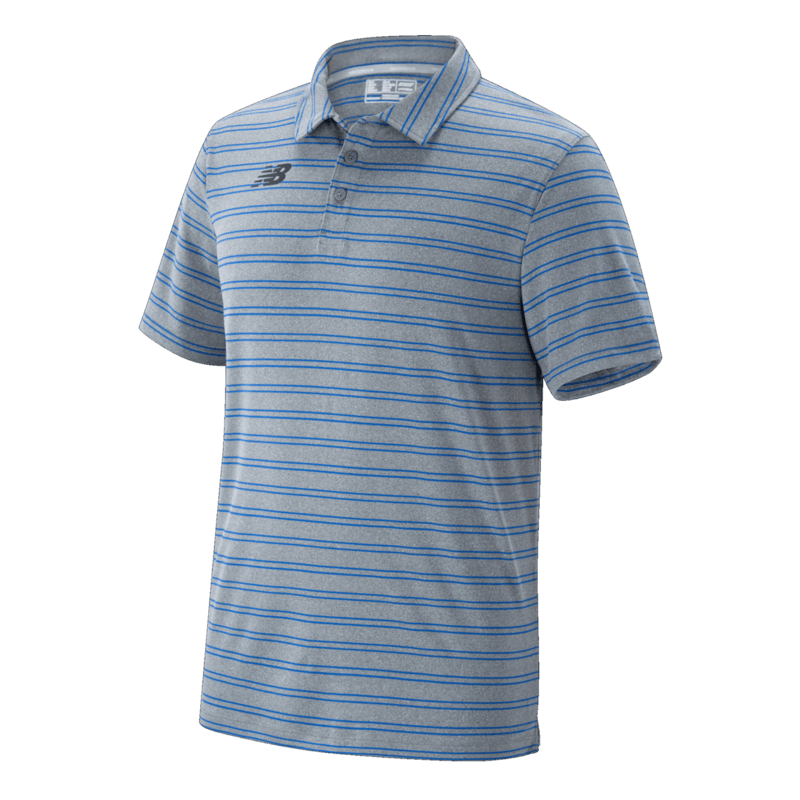New Balance Men's Team Striped Polo Shirt-1