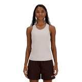 New Balance Women's Linear Heritage Rib Knit Racer Tank-1