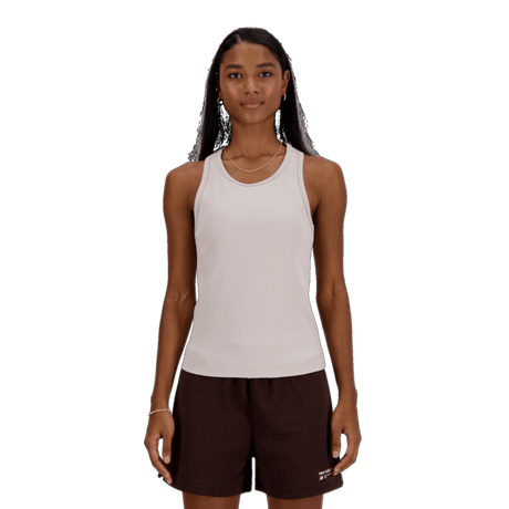 New Balance Women's Linear Heritage Rib Knit Racer Tank-1