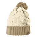 Richardson 141 Chunk Twist Knit Beanie with Cuff & Pom Hat Unisex Accessories Hats & Caps