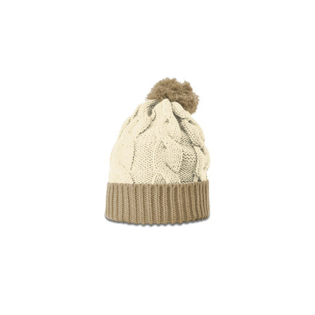 Richardson 141 Chunk Twist Knit Beanie with Cuff & Pom Hat