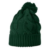 Richardson 141 Chunk Twist Knit Beanie with Cuff & Pom Hat Unisex Accessories Hats & Caps