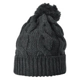 Richardson 141 Chunk Twist Knit Beanie with Cuff & Pom Hat Unisex Accessories Hats & Caps