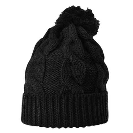 Richardson 141 Chunk Twist Knit Beanie with Cuff & Pom Hat Unisex Accessories Hats & Caps