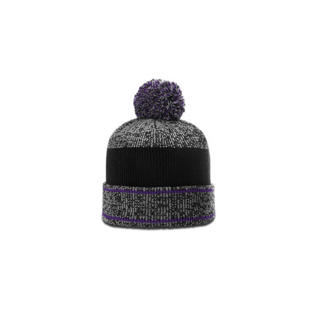 Richardson 148 Heather Beanie with Cuff & Pom Hat