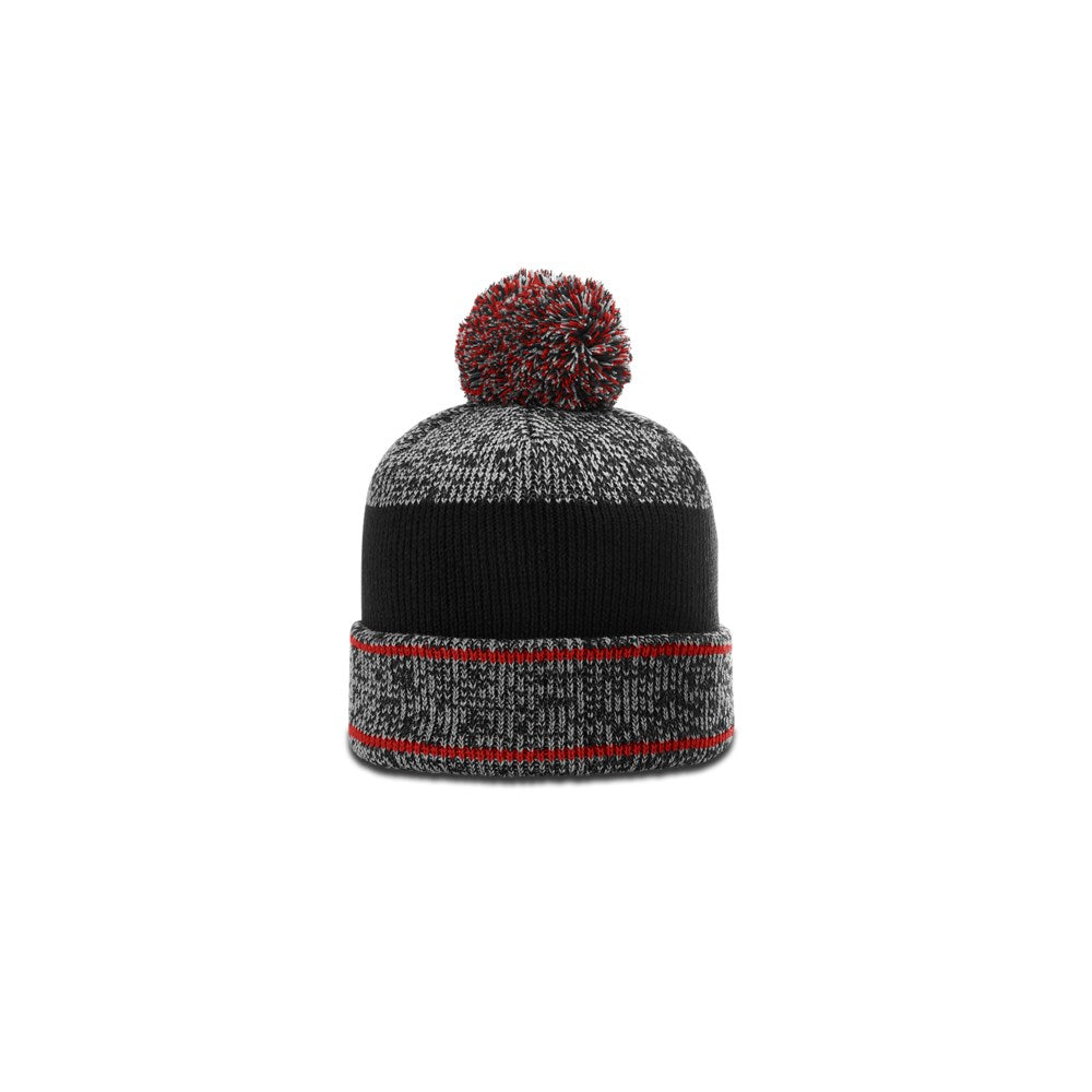 Richardson 148 Heather Beanie with Cuff & Pom Hat